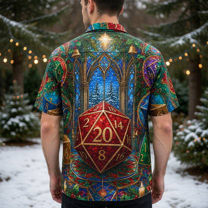 Christmas Dice Hawaiian Shirt - Holiday RPG Gaming Apparel