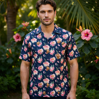 Floral Hawaiian Shirt - Dungeons Dragons Dice Pattern