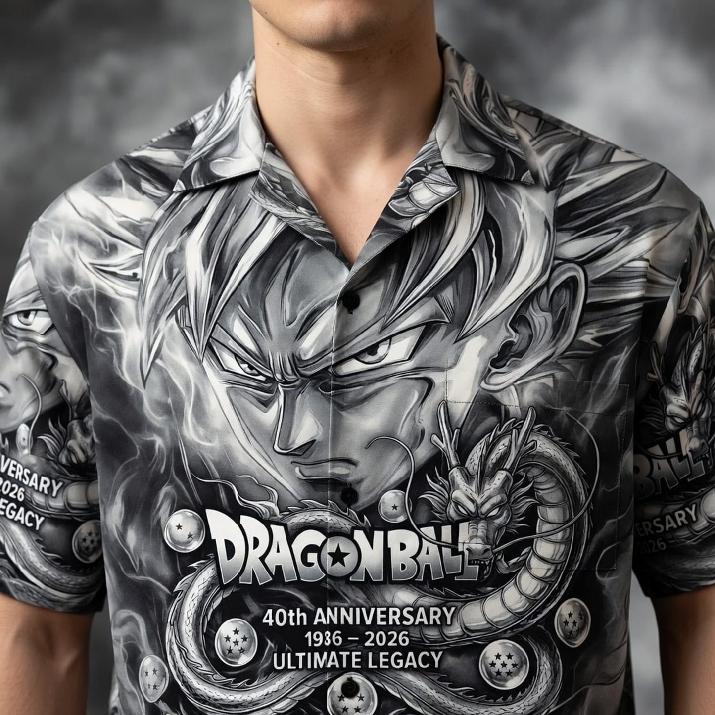 Anime Warrior 40th Anniversary Saiyan Warrior Premium Hawaiian Shirt - Personalized Anime Aloha Shirt