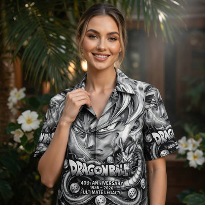 Anime Warrior 40th Anniversary Saiyan Warrior Premium Hawaiian Shirt - Personalized Anime Aloha Shirt