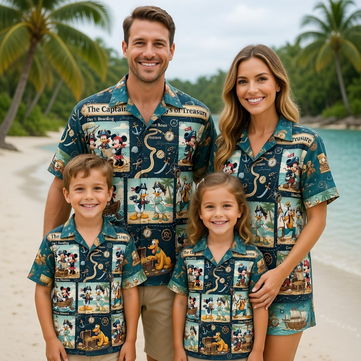 Pirate Mouse Hawaiian Shirt - Treasure Adventure Beachwear
