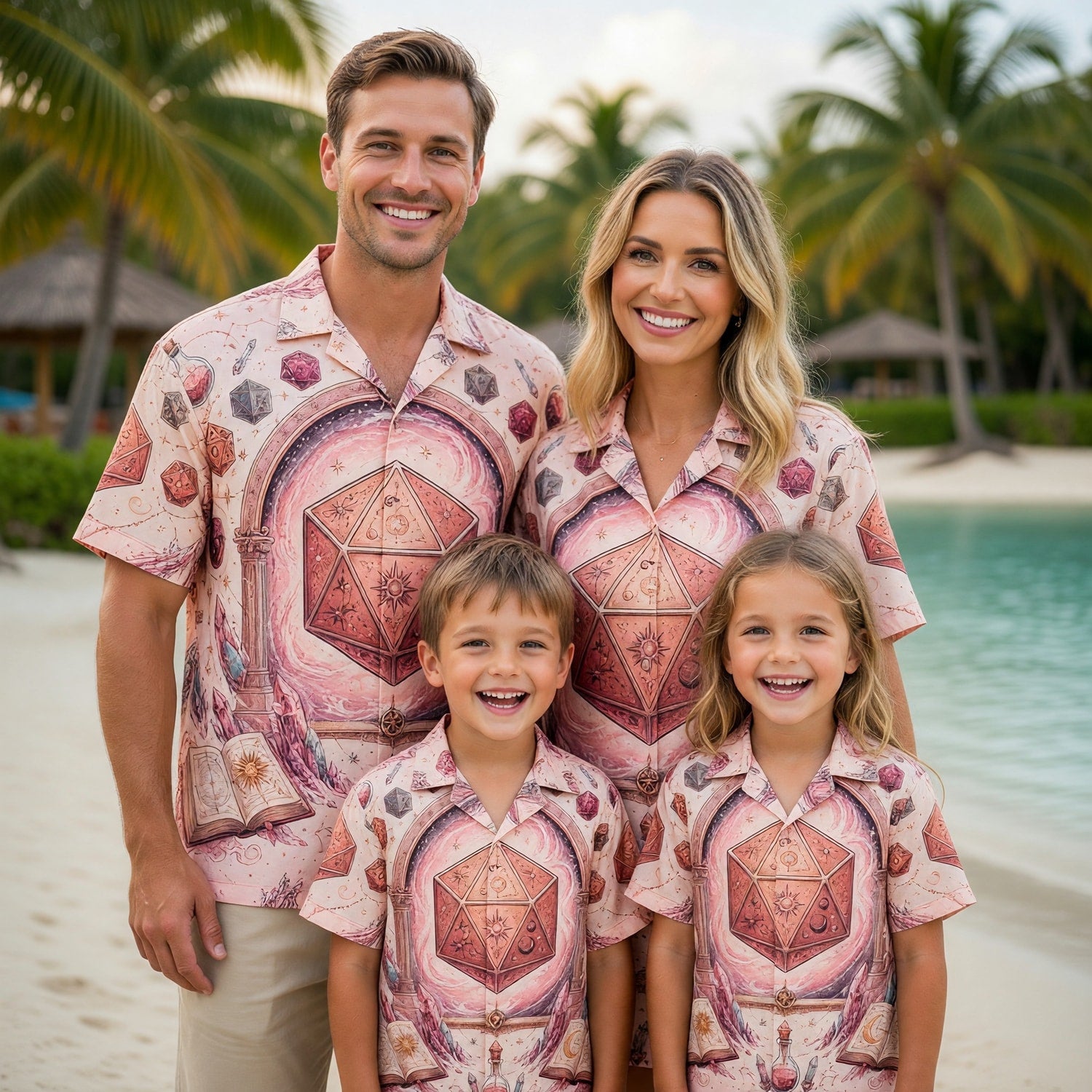 Celestial D20 Hawaiian Shirt - Mystic Fantasy RPG Apparel
