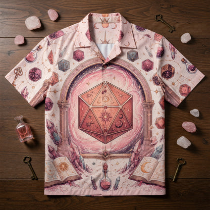 Celestial D20 Hawaiian Shirt - Mystic Fantasy RPG Apparel