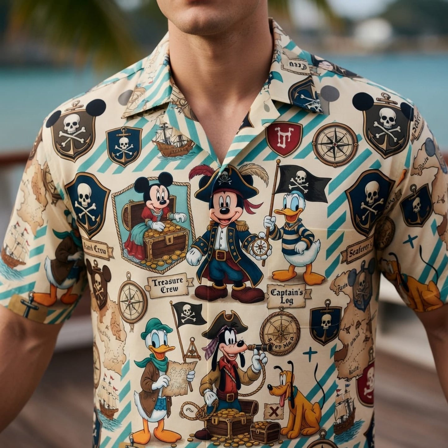 Pirate Treasure Crew Mouse & Friends Premium Hawaiian Shirt