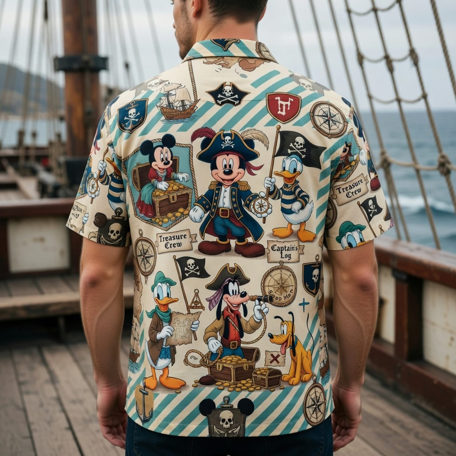 Pirate Treasure Crew Mouse & Friends Premium Hawaiian Shirt