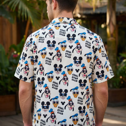 Cool Dads Club Mouse Duck Silly Dog Hawaiian Shirt