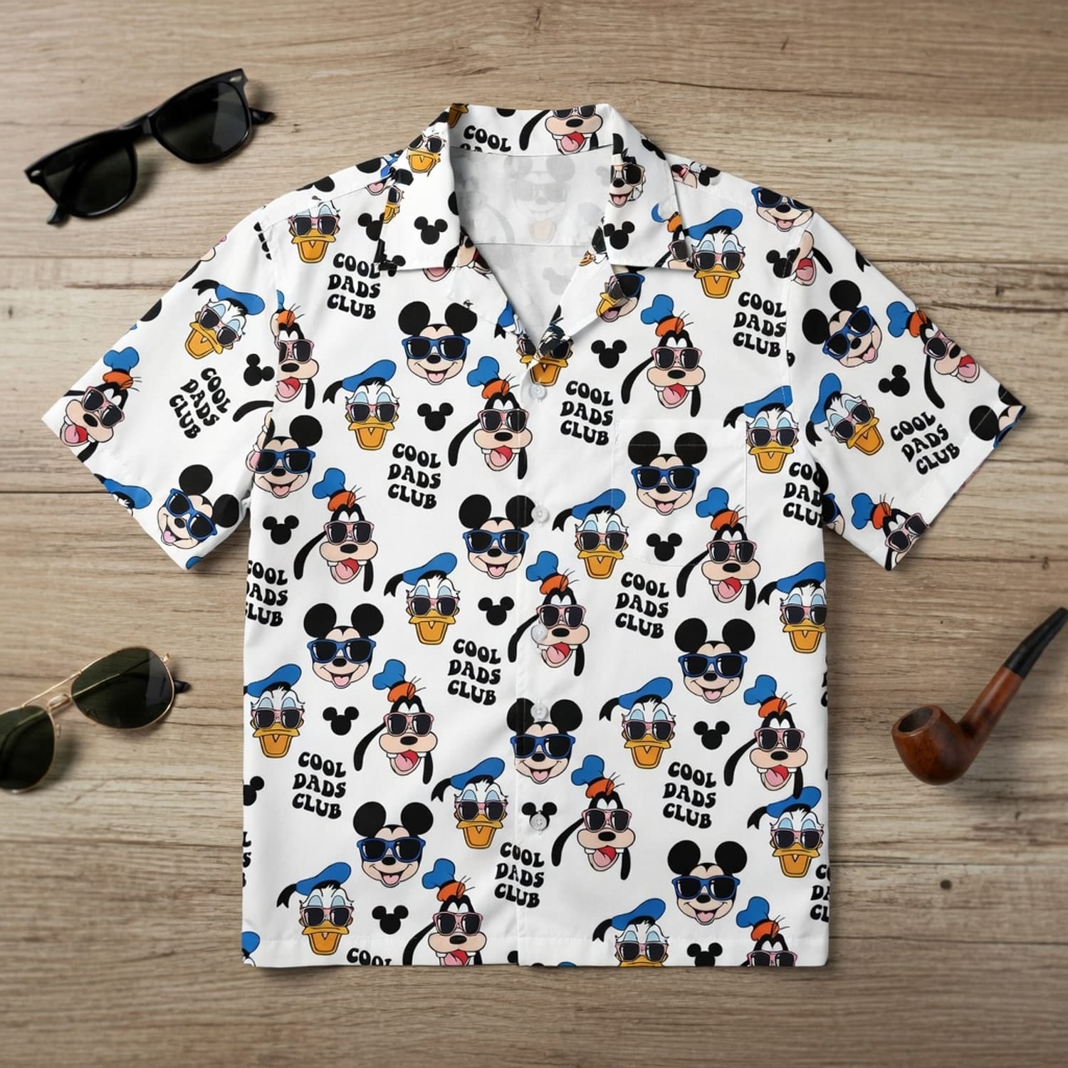 Cool Dads Club Mouse Duck Silly Dog Hawaiian Shirt