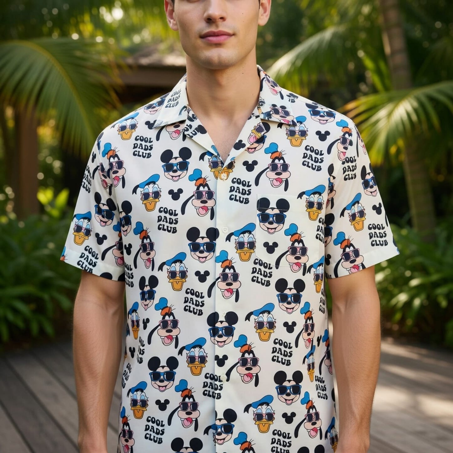 Cool Dads Club Mouse Duck Silly Dog Hawaiian Shirt