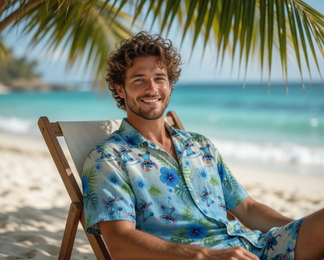 Blue Alien Premium Hawaiian Shirt - Blue Gradient Aloha Style