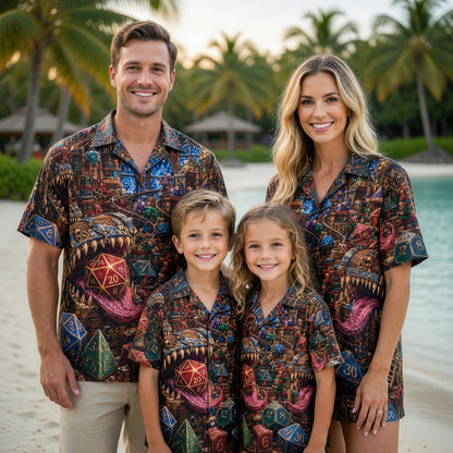 Christmas Mimic Hawaiian Shirt - Fantasy Dice RPG Holiday