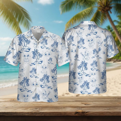 Blue Alien Premium Hawaiian Shirt - Tropical Aloha Men Women