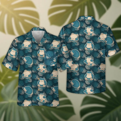 Sleepy Monster Premium Hawaiian Shirt - Monster Tropical Aloha