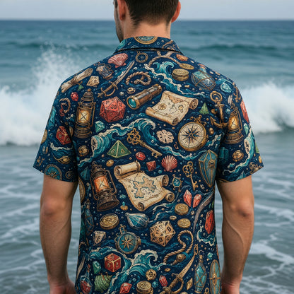 Pirate Hawaiian Shirt - Nautical RPG Dice Adventure