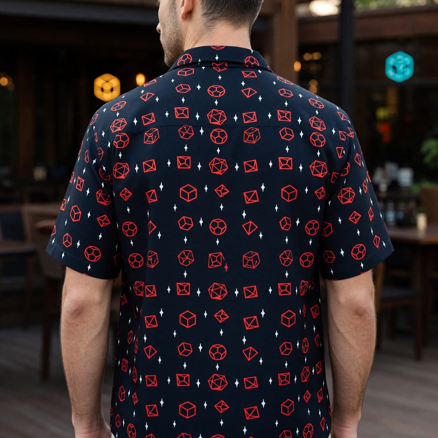 Polyhedral Dice Hawaiian Shirt - Tabletop RPG Gaming Apparel