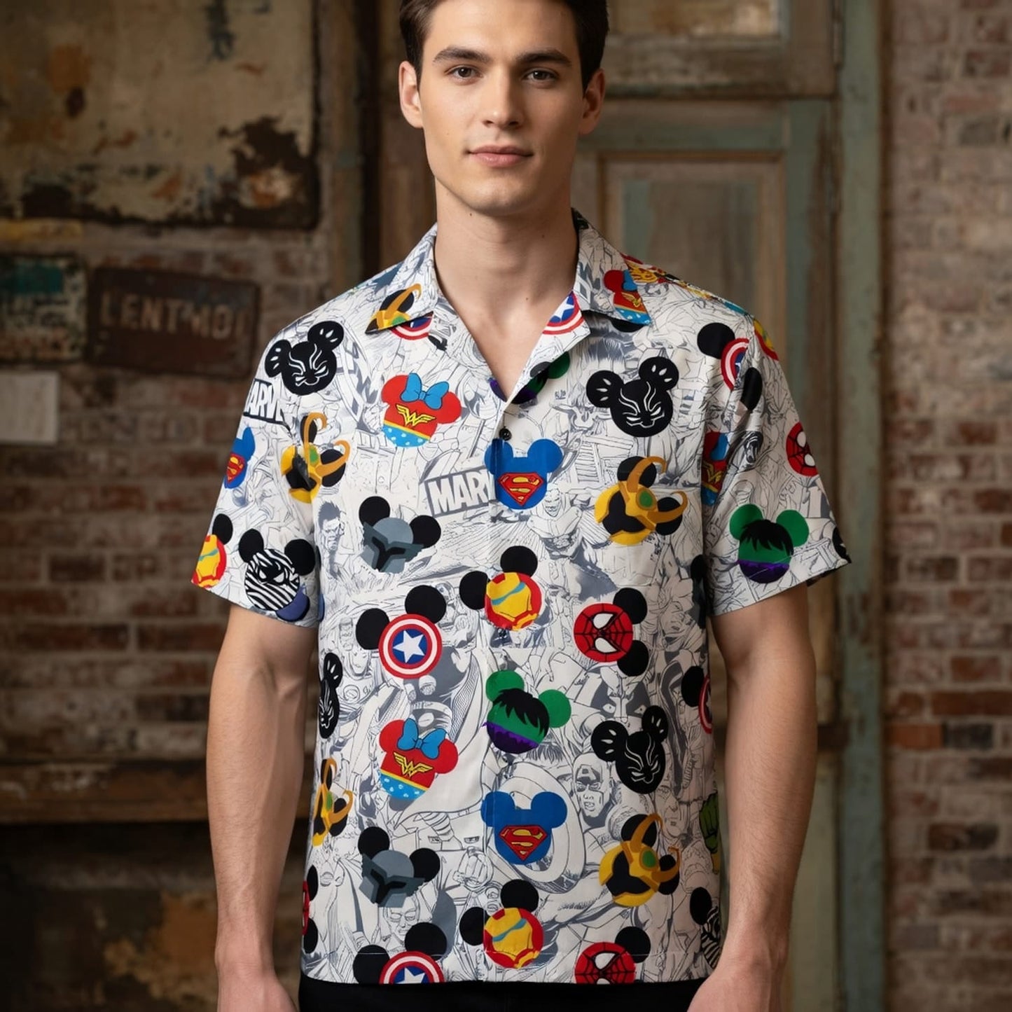 Theme Park Mouse Superhero Premium Hawaiian Shirt