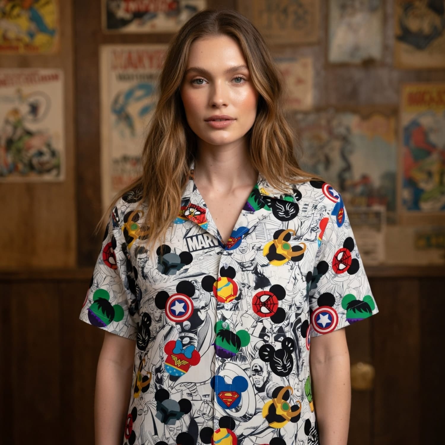 Theme Park Mouse Superhero Premium Hawaiian Shirt
