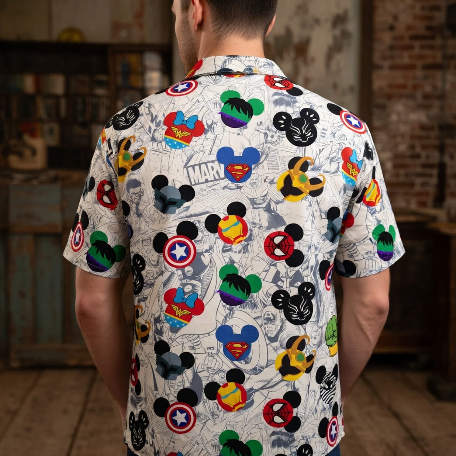 Theme Park Mouse Superhero Premium Hawaiian Shirt