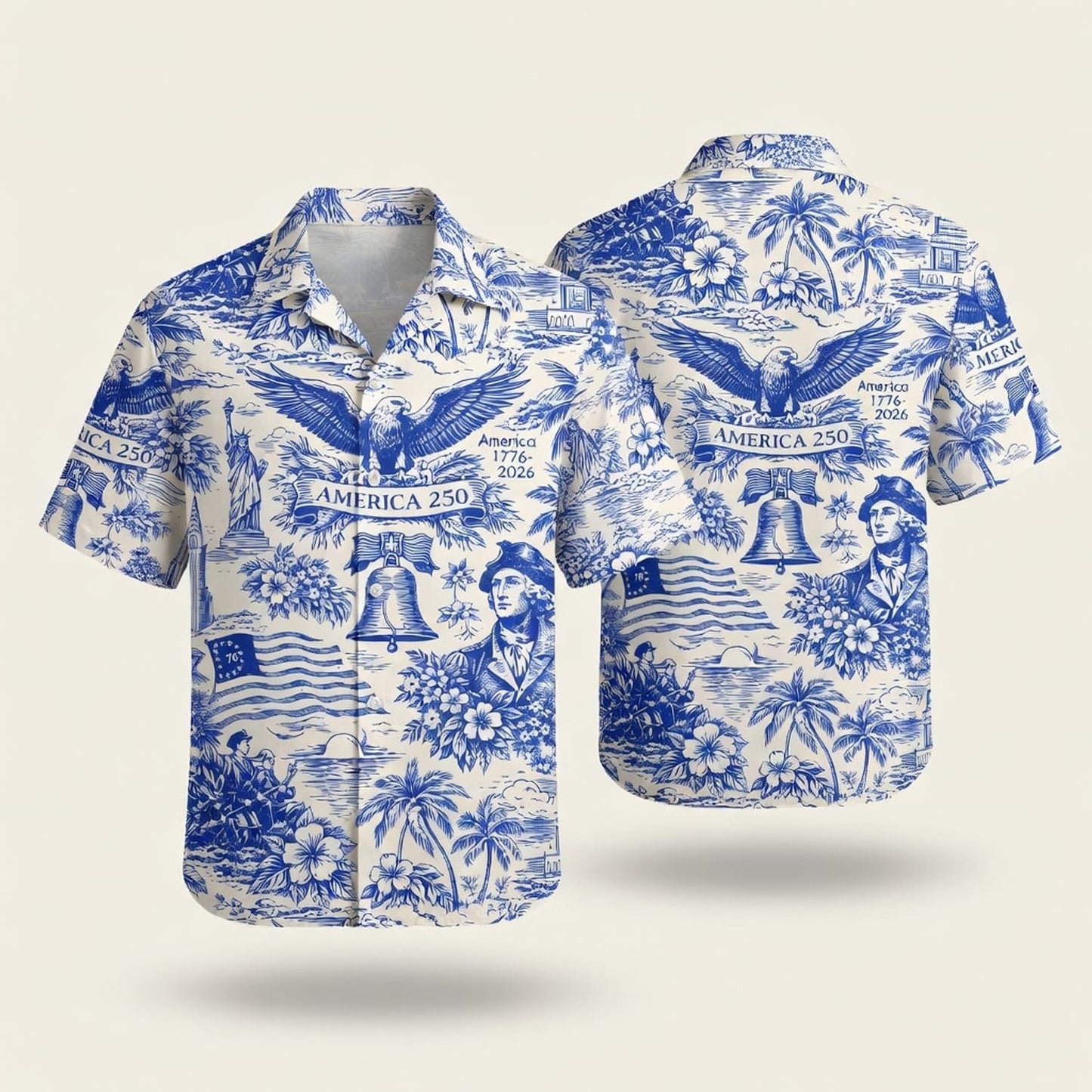 America 250 Patriotic Premium Hawaiian Shirt - Men's Aloha - HWY18JE001