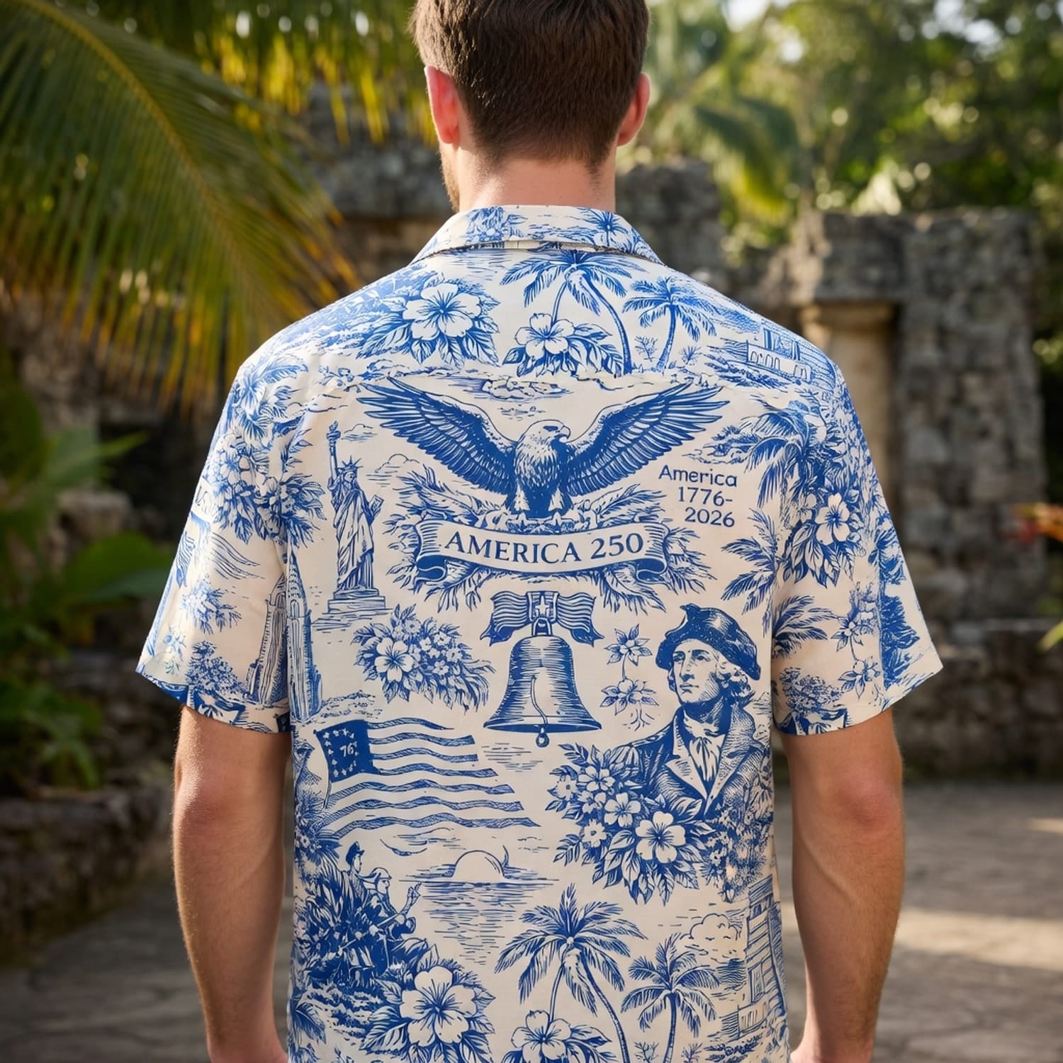 America 250 Patriotic Premium Hawaiian Shirt - Men's Aloha - HWY18JE001