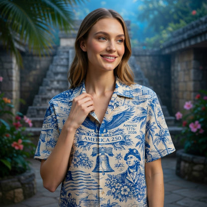 America 250 Patriotic Premium Hawaiian Shirt - Men's Aloha - HWY18JE001
