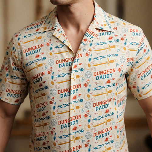 Dungeon Daddy Hawaiian Shirt - Fantasy RPG Gamer Apparel