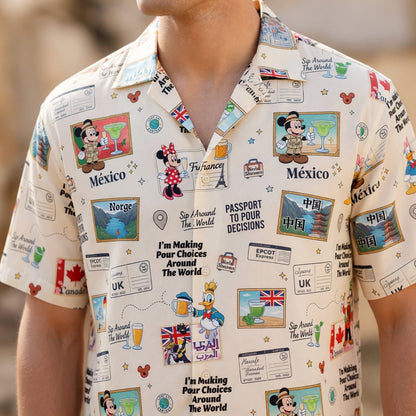 World Park Pour Choices Hawaiian Shirt - World Pavilion Travel Print