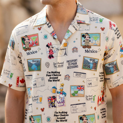 World Park Pour Choices Hawaiian Shirt - World Pavilion Travel Print