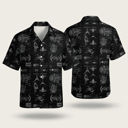 Galactic Spaceship Premium Hawaiian Shirt - Men's Aloha