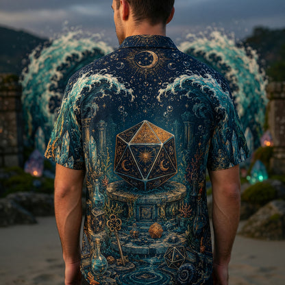 Fantasy Dungeon D20 Hawaiian Shirt - Mystic Ocean Fantasy