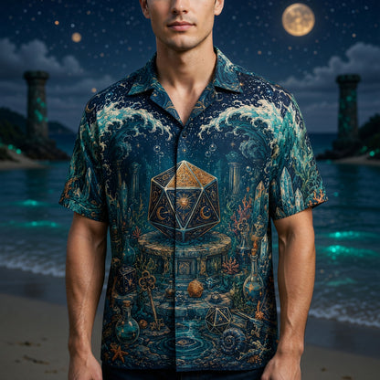 Fantasy Dungeon D20 Hawaiian Shirt - Mystic Ocean Fantasy
