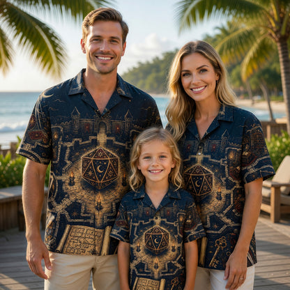 Fantasy Dungeon Hawaiian Shirt - D20 Fantasy Castle RPG Design