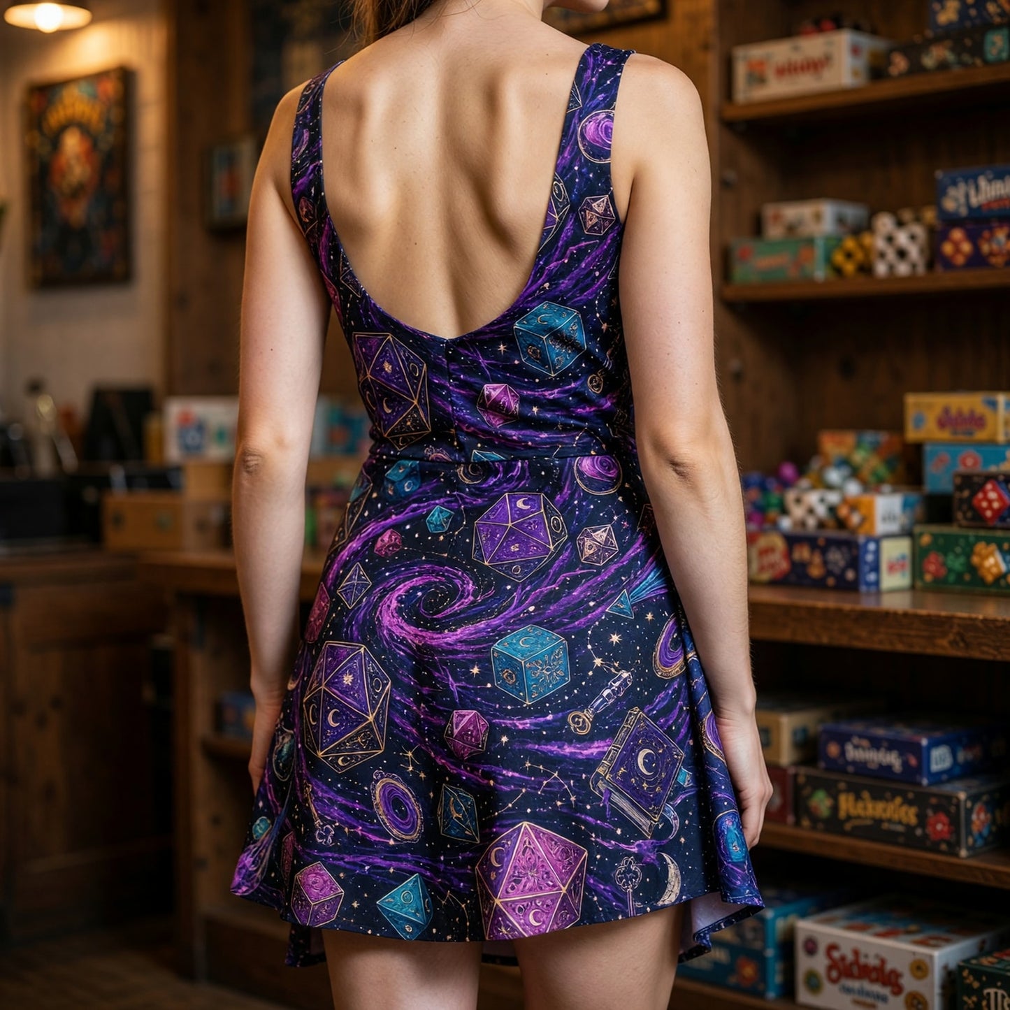Cosmic Dice Jumpsuit Skirt - Mystic RPG Streetwear
