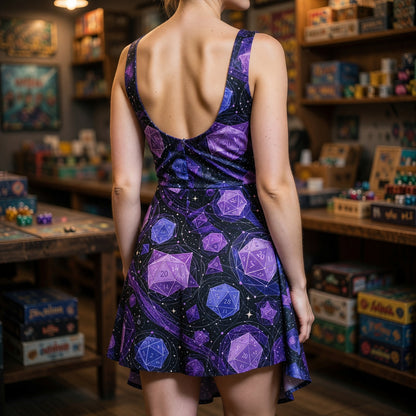 Dice Cosmic Jumpsuit Skirt - Purple RPG Gamer Streetwear