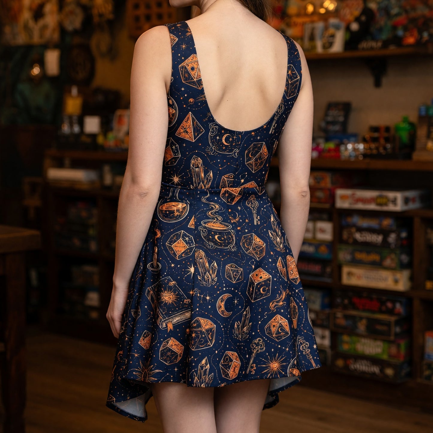 Celestial Witch Jumpsuit Skirt - Mystic Dice Magic Apparel