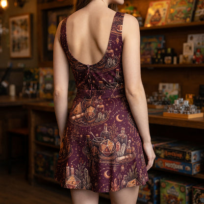 Witchy Dice Jumpsuit Skirt - Mystic Potion Fantasy Apparel