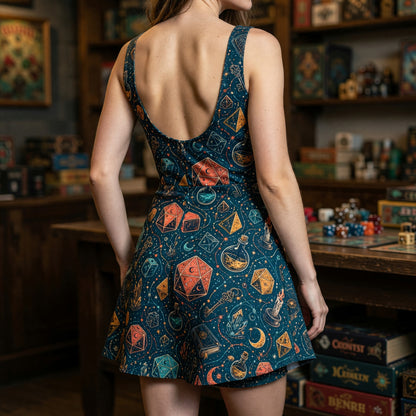 Dice Crystal Jumpsuit Skirt - Fantasy RPG Mystic Streetwear