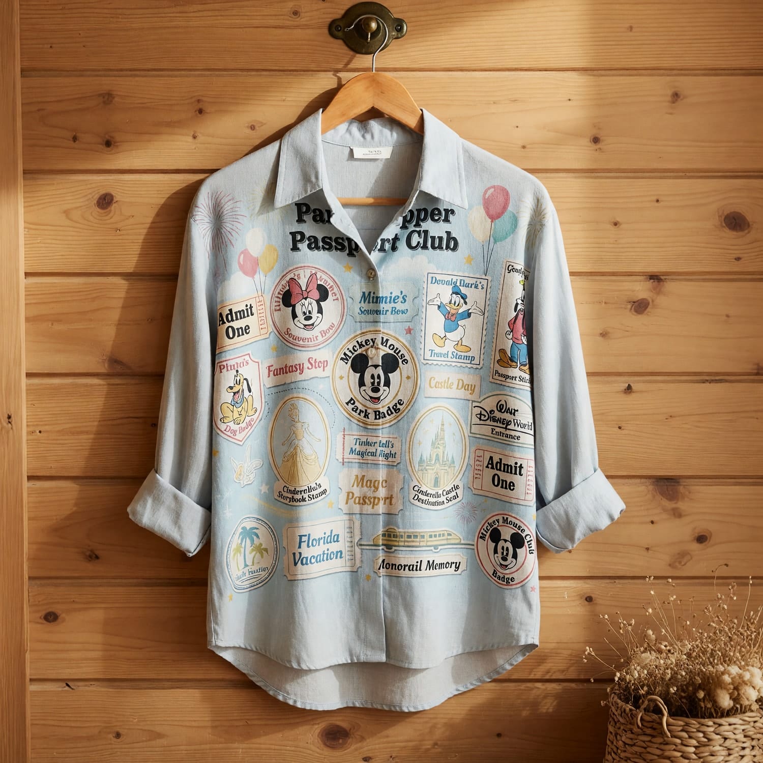 Theme Park Hopper Linen Shirt - Vintage Passport Club