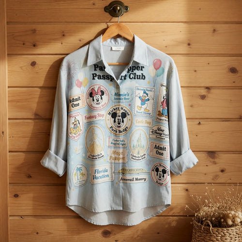 Theme Park Hopper Linen Shirt - Vintage Passport Club
