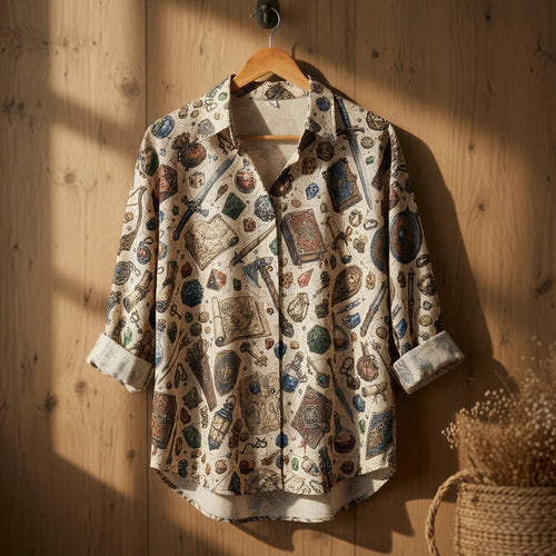 Fantasy Dungeon Linen Shirt - Fantasy RPG Tabletop Apparel