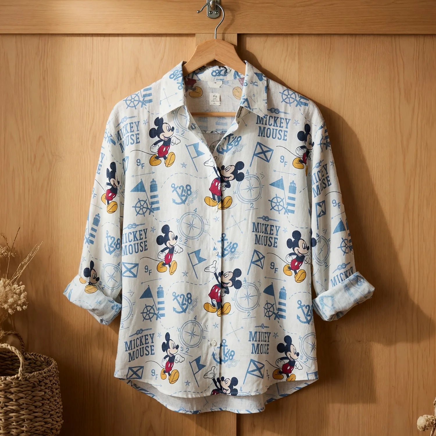 Mouse Nautical Linen Shirt - Sailor Beach Apparel