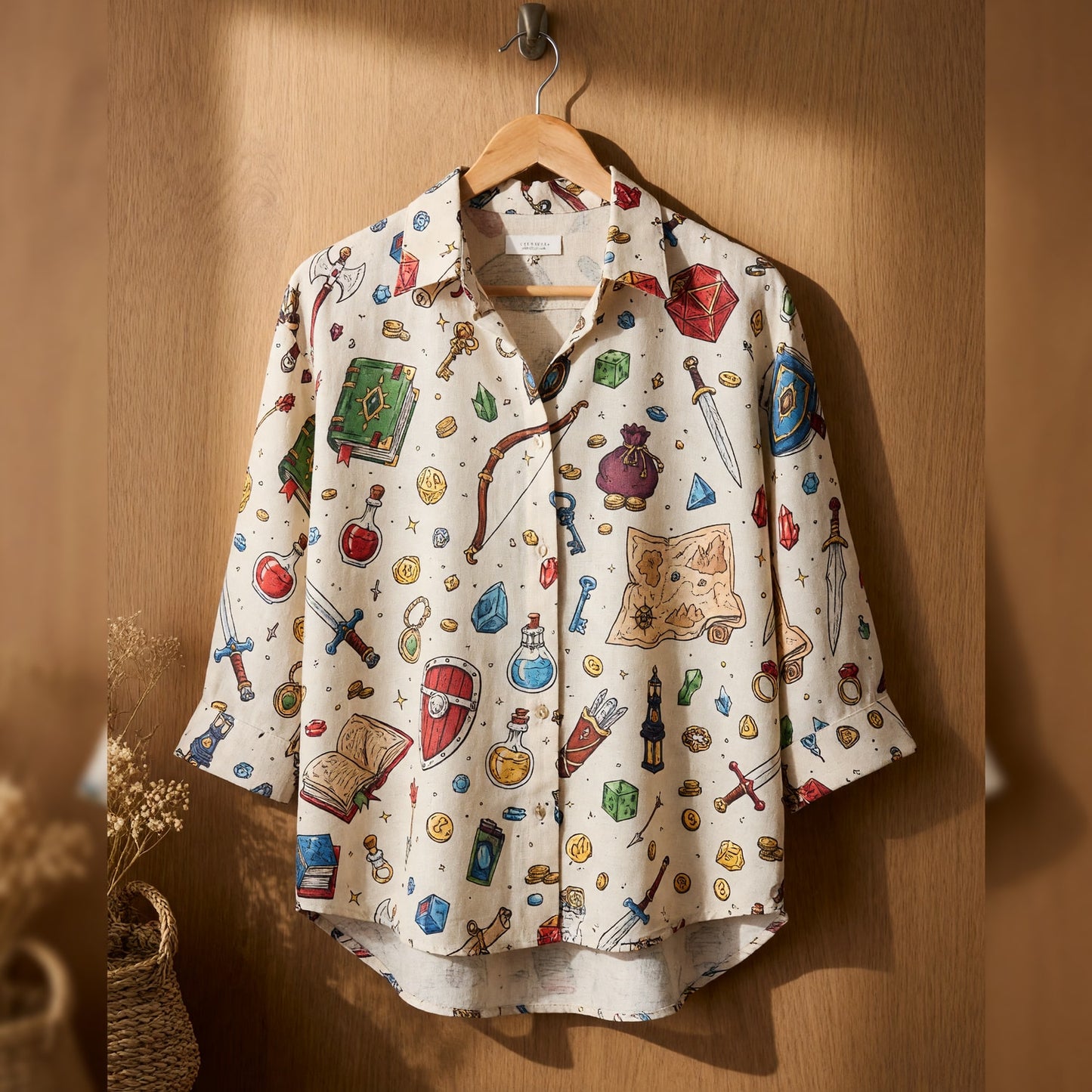 Fantasy Dungeon Linen Shirt - Fantasy Tabletop RPG Apparel