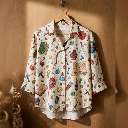 Fantasy Dungeon Linen Shirt - Fantasy Tabletop RPG Apparel