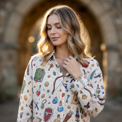 Fantasy Dungeon Linen Shirt - Fantasy Tabletop RPG Apparel