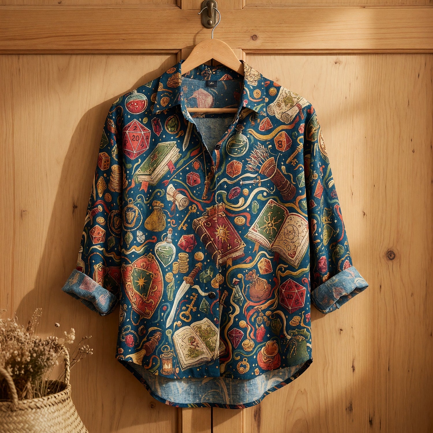 Fantasy Dungeon Linen Shirt - Fantasy RPG Tabletop Gaming Apparel