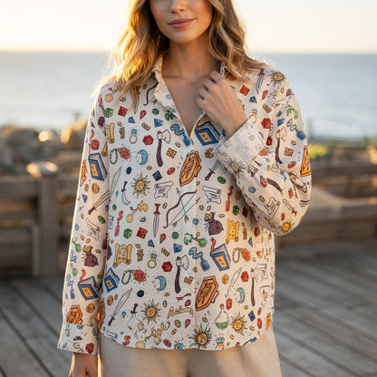 Fantasy Linen Shirt - Tabletop RPG Pattern