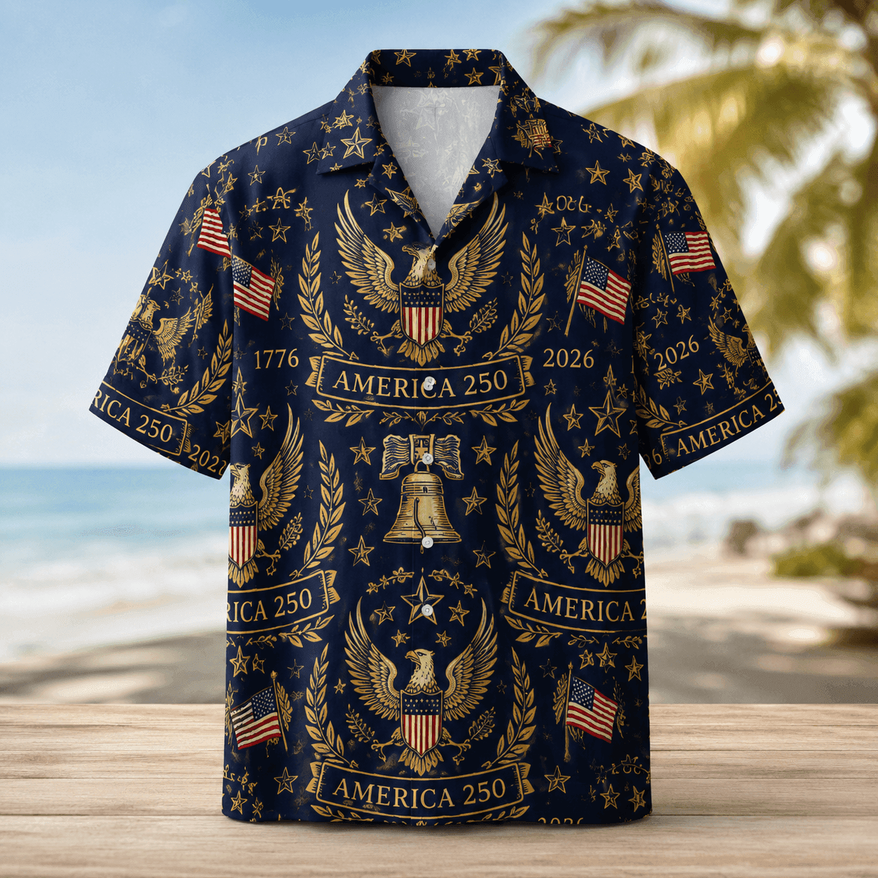 Patriotic Eagle Premium Hawaiian Shirt - America 250th Anniversary - HWFLSQY001