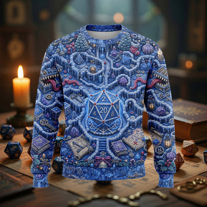 Christmas Sweater - Icy Dice Dungeon Winter Labyrinth
