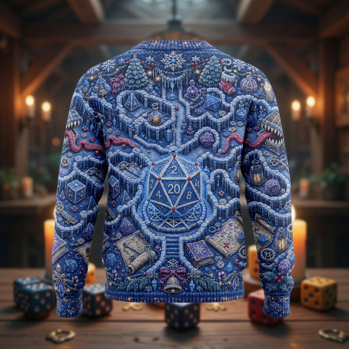 Christmas Sweater - Icy Dice Dungeon Winter Labyrinth