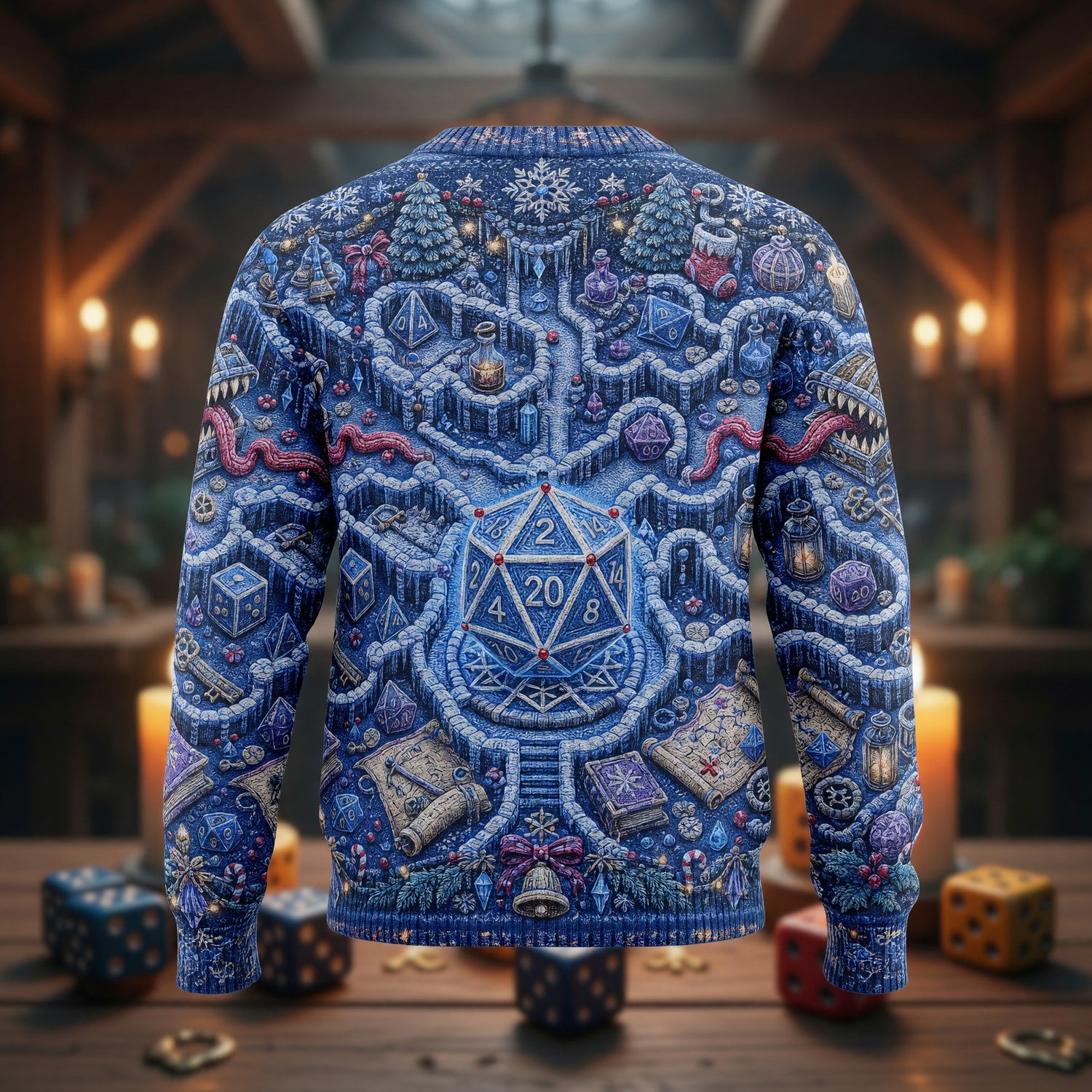 Christmas Sweater - Icy Dice Dungeon Winter Labyrinth