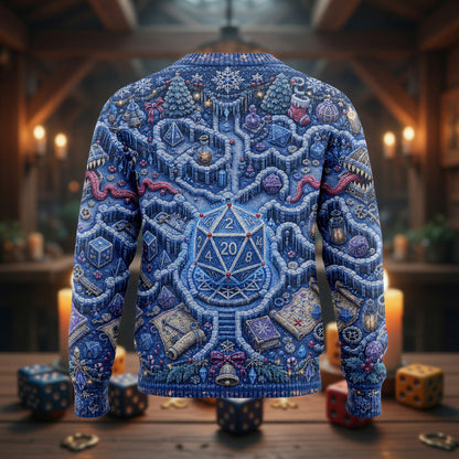 Christmas Sweater - Icy Dice Dungeon Winter Labyrinth